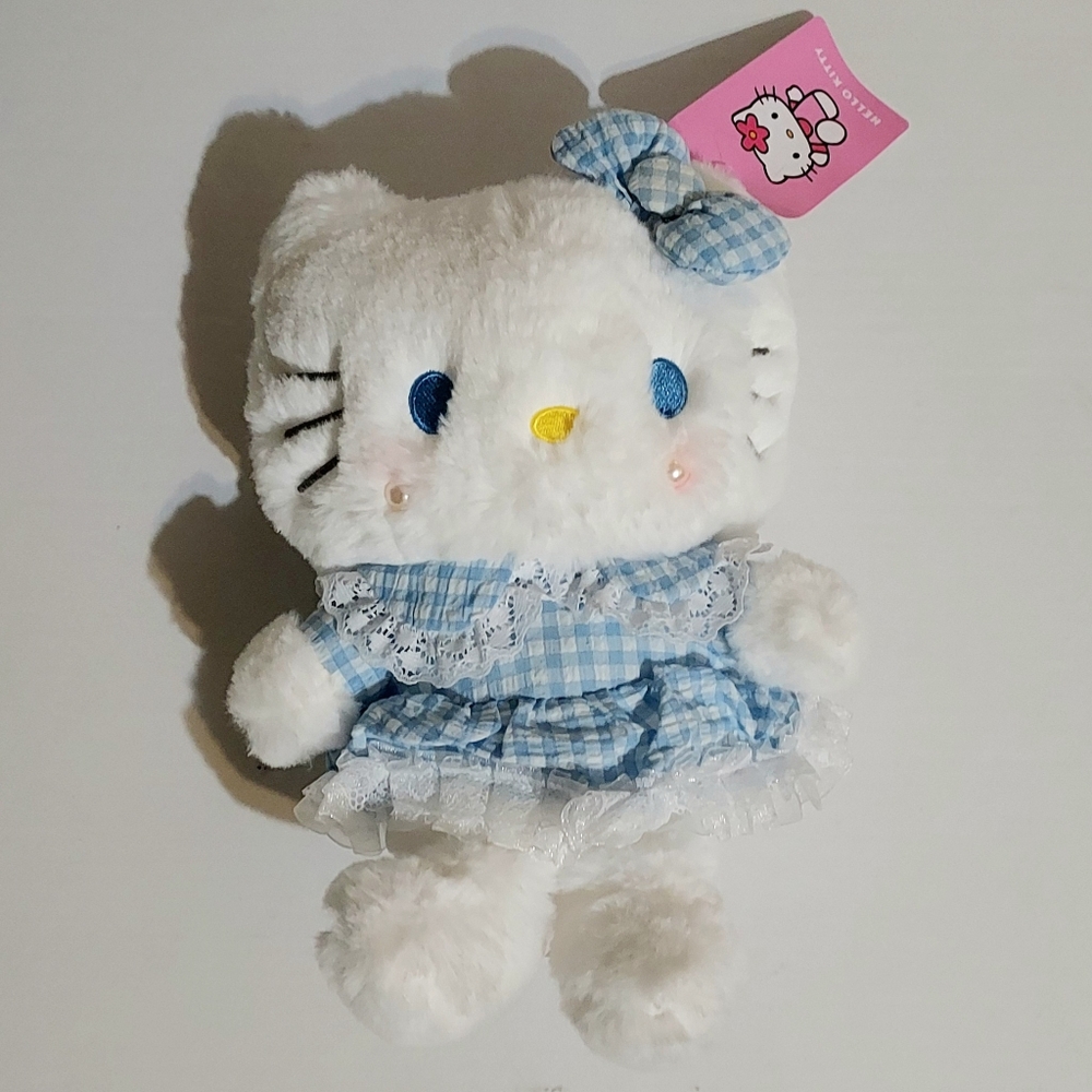 Hello Kitty Colette in blue dress plush toy
